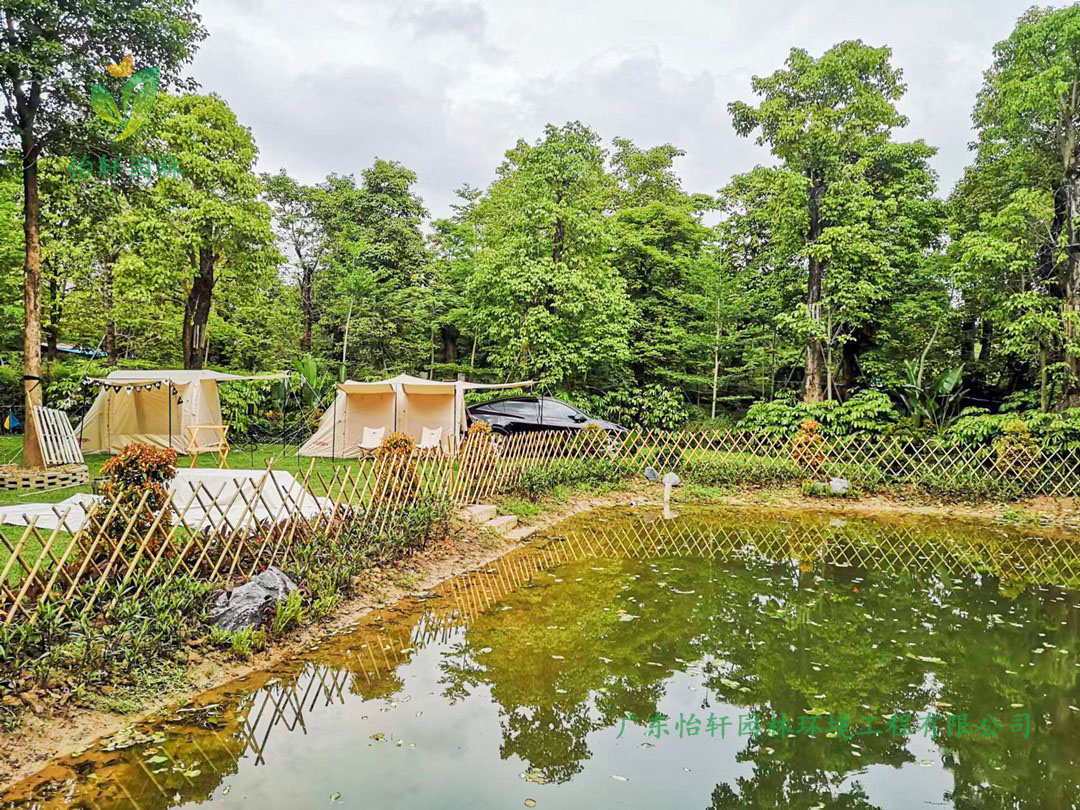 米客公司番禺露營基地完工后的現場